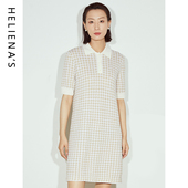 海兰丝连衣裙 裙H231KD02 显瘦连衣裙职业通勤西装 商场同款 23秋款