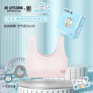 一阶段小白狗柔柔衣蚕丝少女背心发育期少女内衣无缝少女文胸盒装