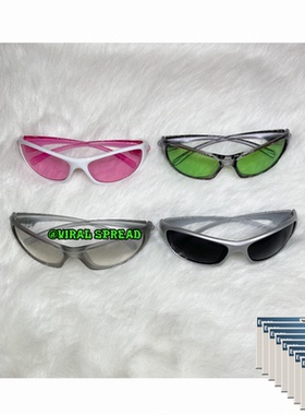 y2k辣妹椭圆形未来感墨镜