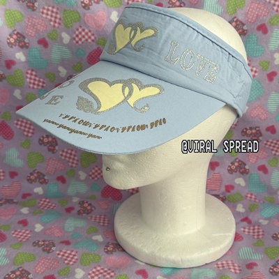 VIRAL SPREAD y2k千禧辣妹海边金粉爱心空顶帽 古早造型