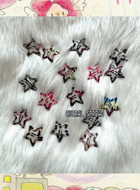 VIRAL SPREAD 千禧辣妹y2k 豹纹星星斑马几何图案星星五角星发夹