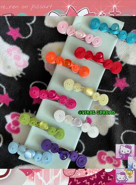 VIRAL SPRAD ins同款超嗲灵动女孩复古中国盘扣发夹边夹10色可选