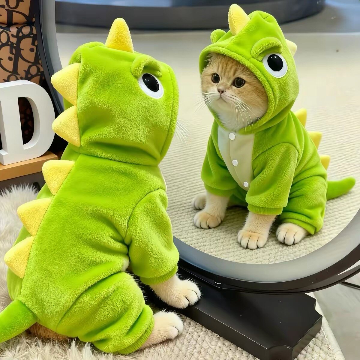 可爱小恐龙冬天小狗狗衣服秋冬款狗宠物服装/雨衣