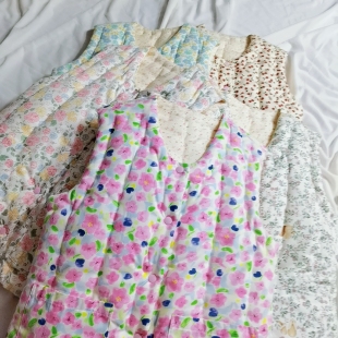 25年新货手工棉花马甲女士加厚保暖居家宽松碎花马夹冬季 坎肩