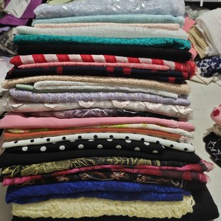 夏季新款绣花网纱雪纺布料白色蕾丝连衣裙面料黑点条纹装布