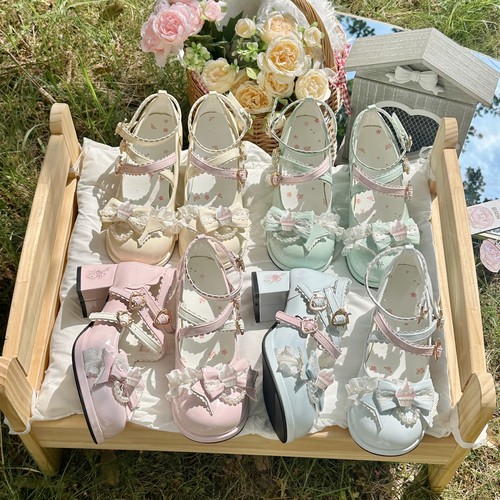 粗跟可爱少女呲甜刺绣原创小蛋糕