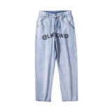 NZ02*P60春夏新品四季款高街美式复古印花直筒宽松牛仔裤潮长裤，男装牛仔裤，电商A007-3