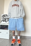 DH01*P55~夏季港风宽松直筒五分工装休闲潮冰丝牛仔短裤男，男装牛仔裤，电商A007-3