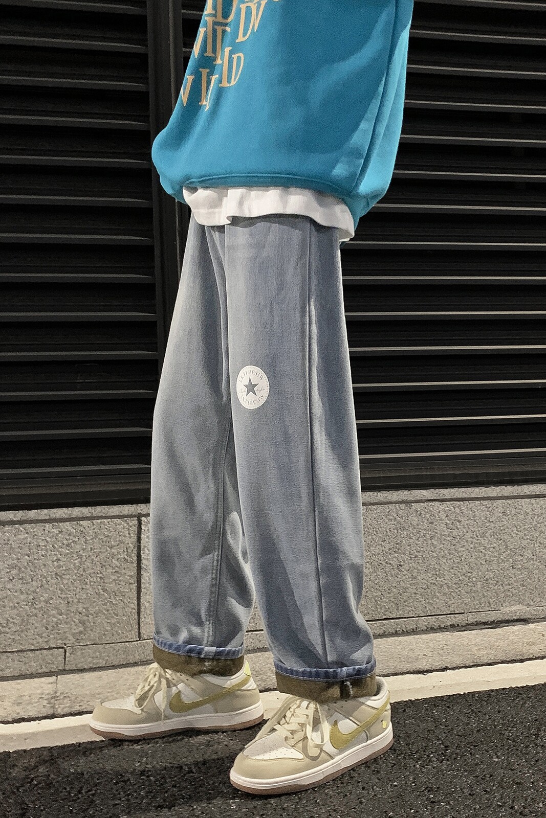 WH08*加厚P50特港风新品加绒加厚保暖潮牛仔裤男宽松,男装牛仔裤,电商A007-3