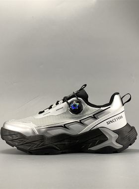 稀缺捡漏外贸男士春季户外休闲鞋2025新款厚底百搭透气旋转扣潮鞋