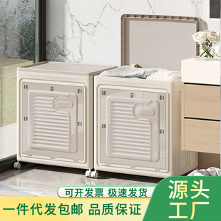 衣服收纳箱家用大容量翻盖整理箱卧室衣物被子可折叠收纳柜储物柜