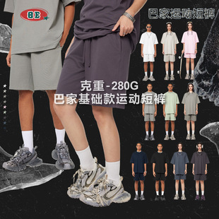 2025春夏280G基础款 青少年潮牌宽松五分裤 BE男装 短裤 夏季 男士