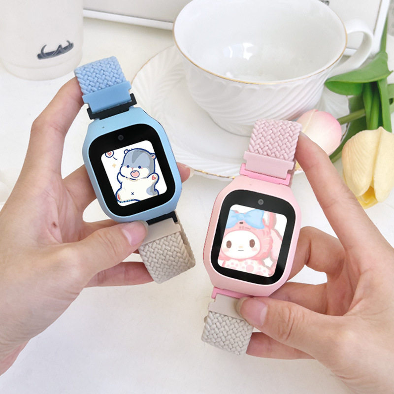 适用于小米米兔儿童电话手表6c/5C/U1/2S表带4/4X/6X尼龙双色编织