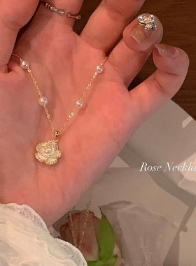 彩色多巴胺串珠笑脸花朵石头拼接项链个性设计感甜酷辣妹配饰