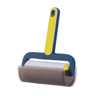 家用带盖粘毛器除尘可撕滚筒卷纸宠物毛刷粘毛滚衣物除毛器 便携式