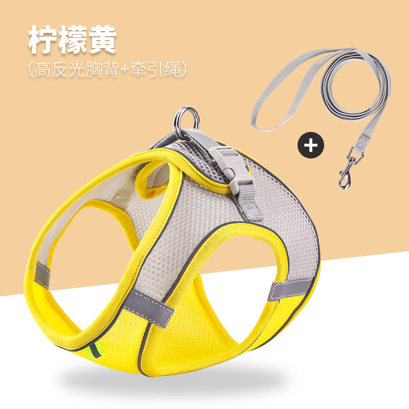 狗狗牵引绳猫咪狗绳子背心式胸背带小狗网红小型犬泰迪宠物遛狗绳