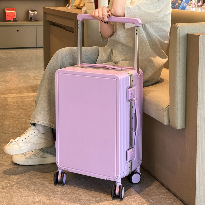 宽拉杆行李箱女20寸登机铝框PC箱静音万向轮男结实拉杆箱旅行箱子