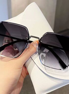 渐变灰大框太阳镜男士多边形金属开车韩版潮海边旅行太阳