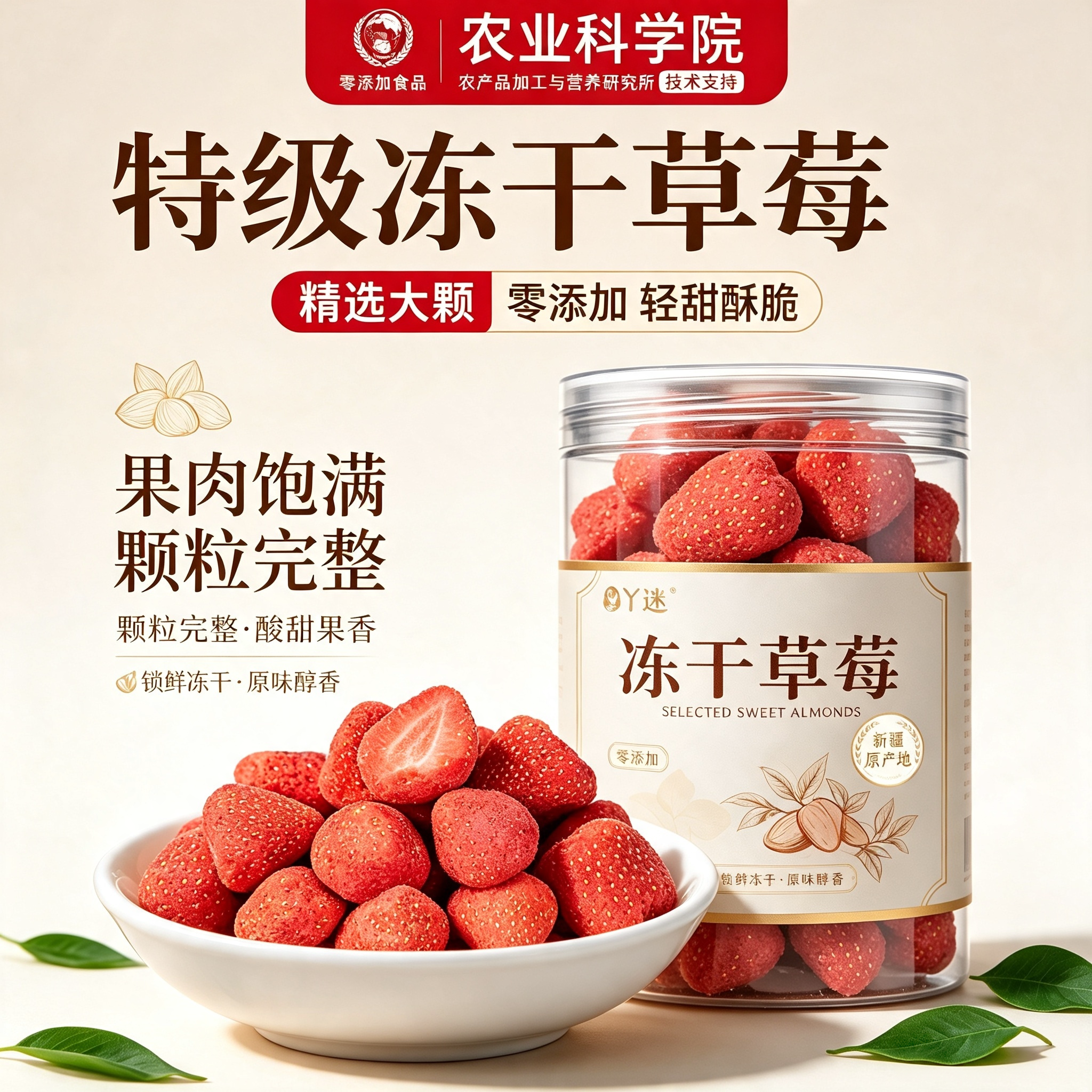 冻干草莓干官方旗舰店草莓原味无糖无添加草莓脆儿童孕妇零食烘焙