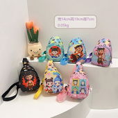 春夏出游小朋友轻便斜挎包可爱哪吒男童帅气胸包女孩卡通零钱包潮