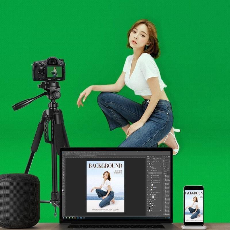 澳威影绿幕抠像背景布加厚拍照影视直播纯色绿布背景蓝绿幕布背景