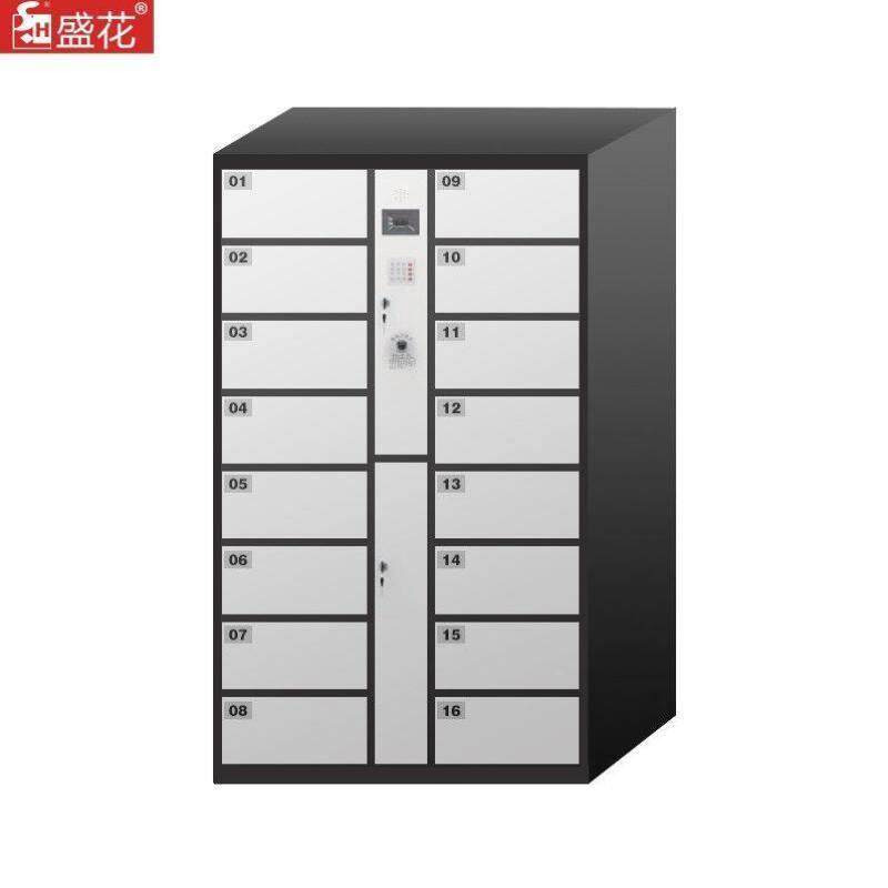 盛花16门指纹电子存包柜物品柜背囊柜1850*1100*400mm定制15日发