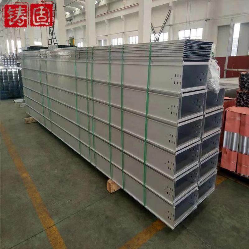 铸固加厚铝合金电缆槽盒弯头600200mm含桥架连接片螺栓多股导线
