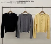 mohhe韩国东大门2025秋季 毛衣 开衫 宽松休闲圆领系扣净版 针织衫