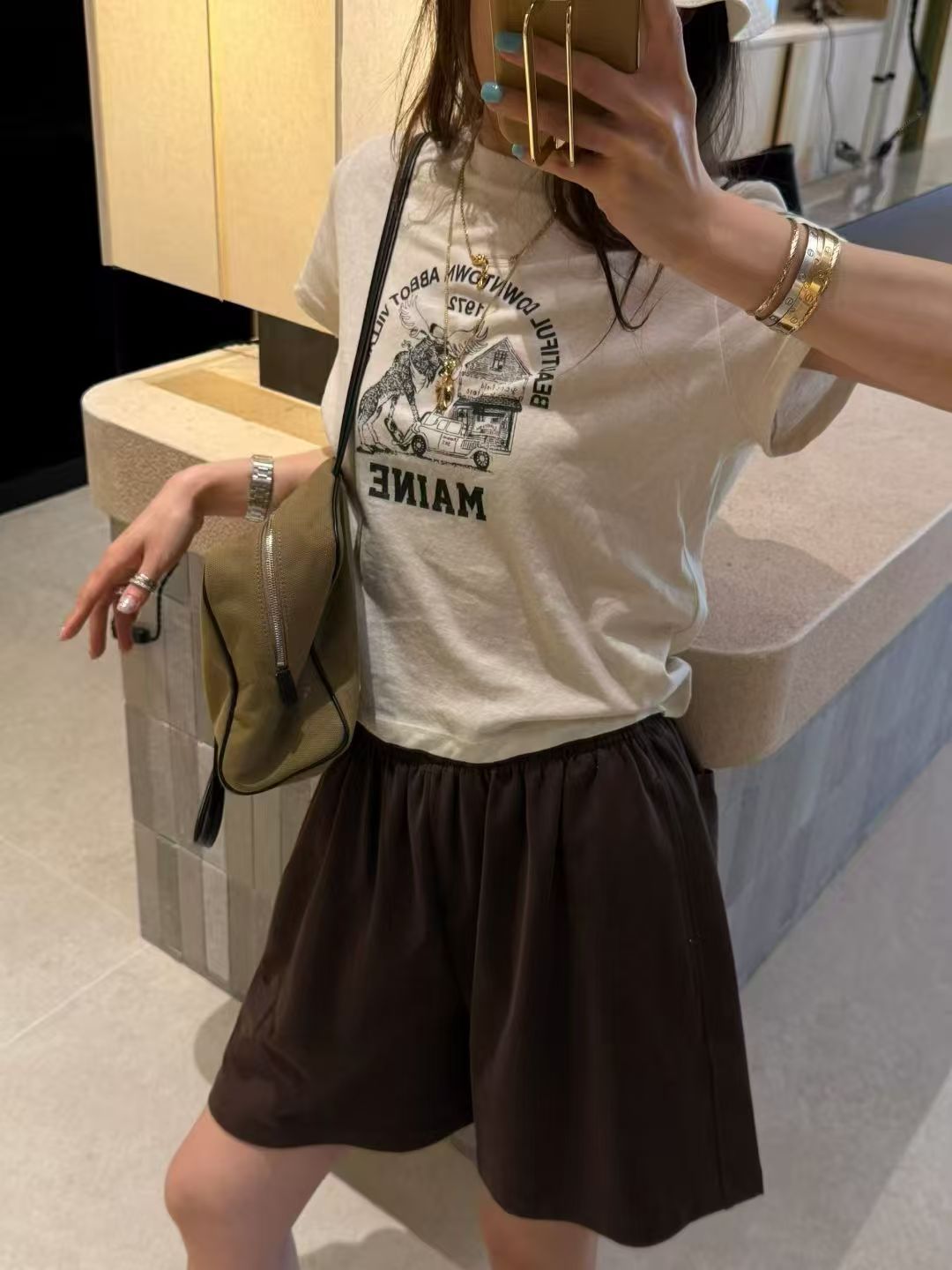 现货向日葵欧尼同款韩国东大门新款百搭纯色圆领短袖T恤女