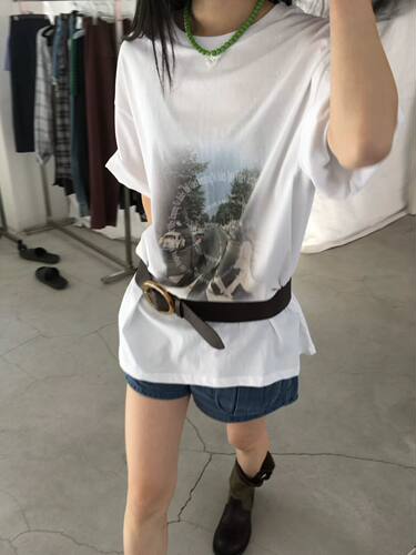 tempting现韩国东大门2026春夏新款百搭纯色字母印花短袖T恤女