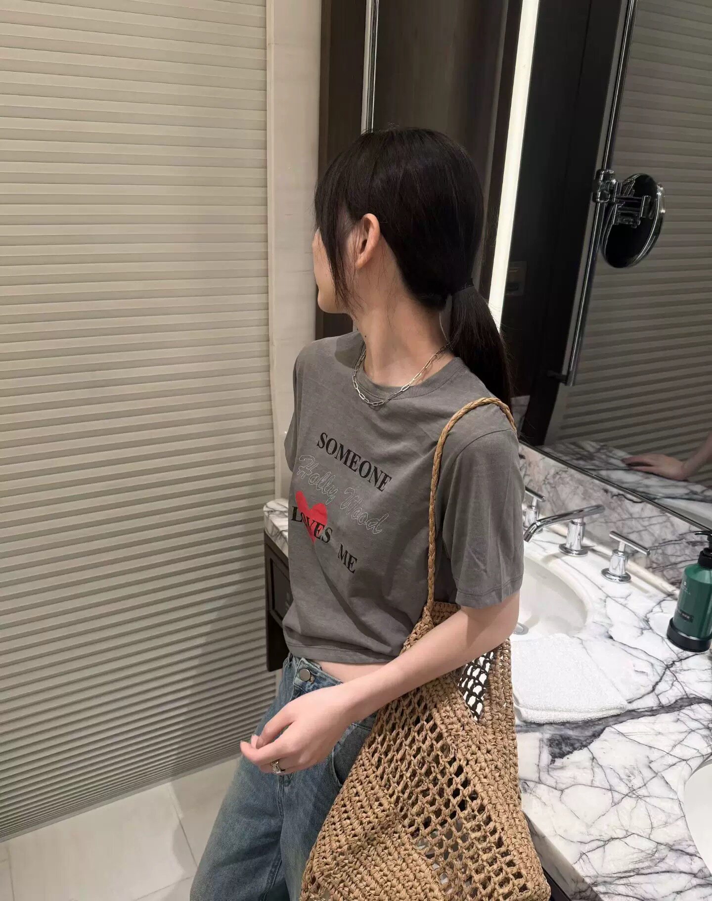 现货meng韩国东大门2026春季新款印花复古圆领短袖T恤女上衣