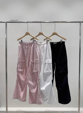 现unbound韩国东大门2025春季新款时尚百搭纯色净版工装休闲裤