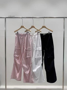 现unbound韩国东大门2025春季新款时尚百搭纯色净版工装休闲裤