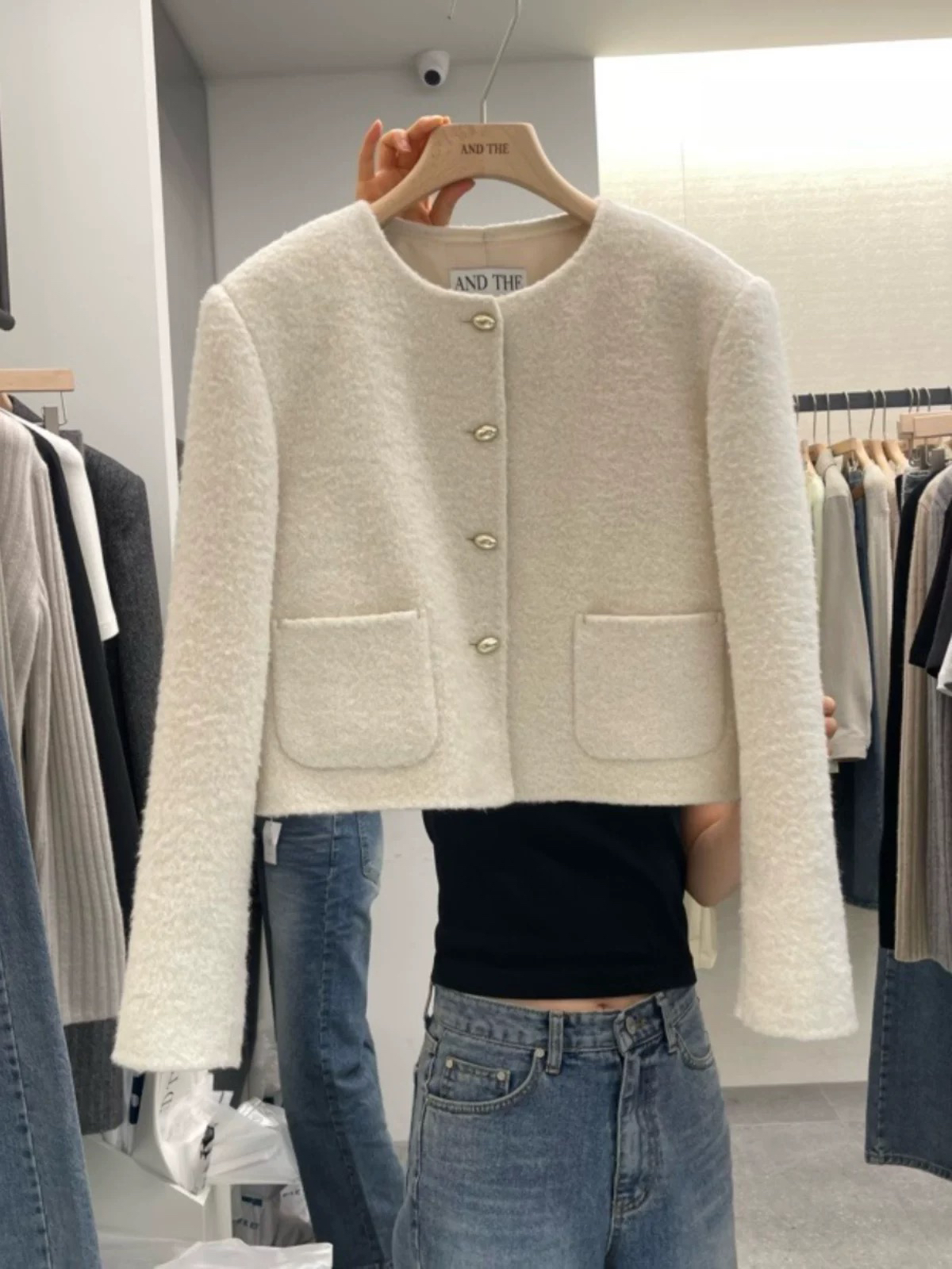 现货黑色东大门 and the韩国东大门2024秋冬新款女装时尚短款外套