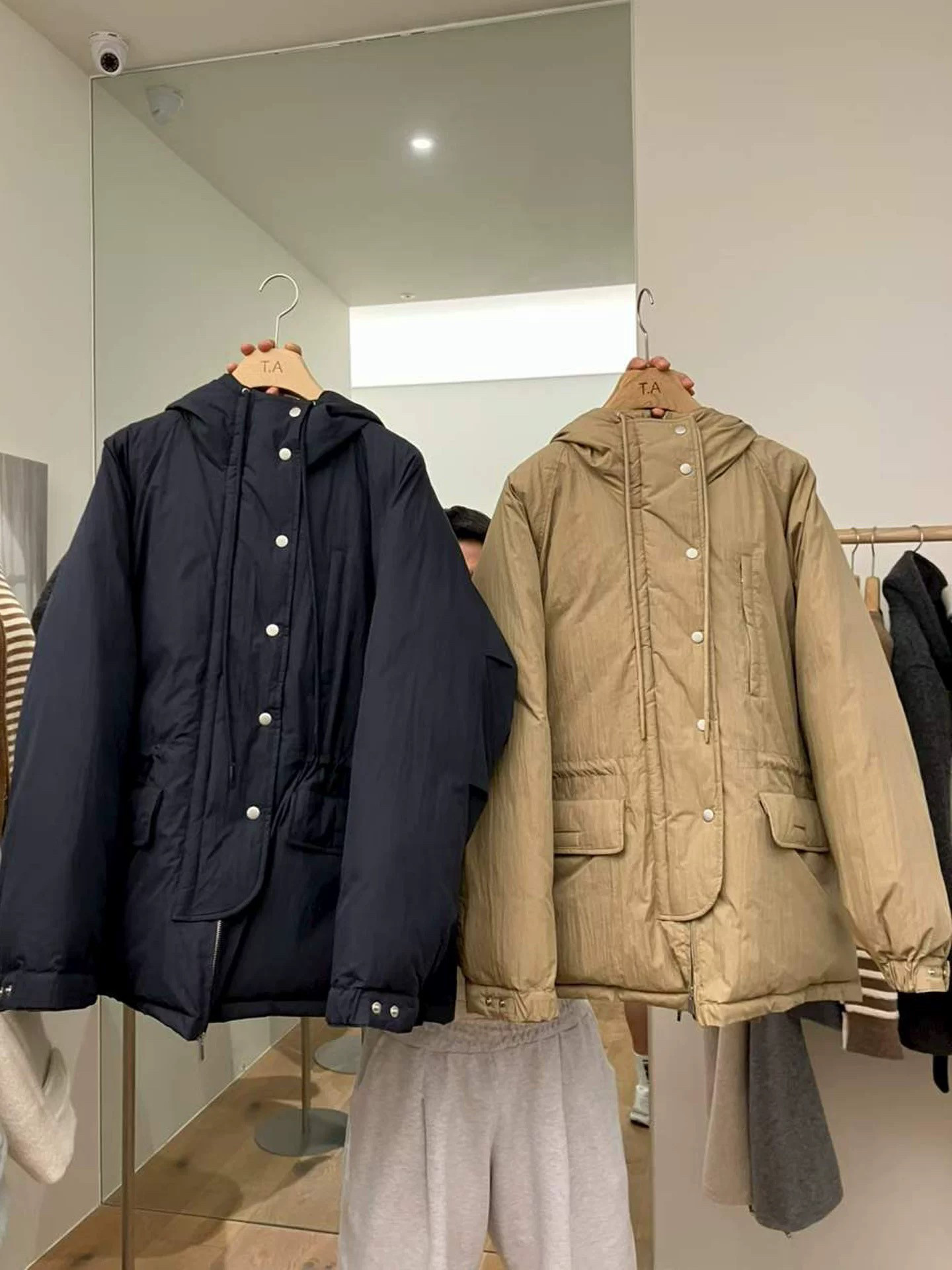 现货特价the able韩国东大门冬季连帽宽松保暖羽绒服外套