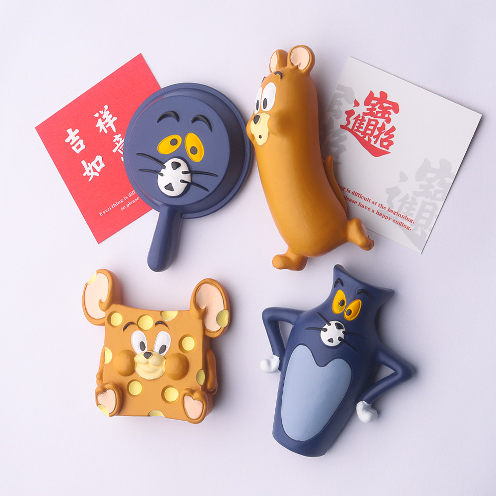 新年款福字猫冰箱贴磁贴个性创意高端网红冰箱高级装饰门贴磁吸