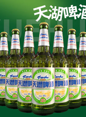 天湖啤酒575ml瓶装新鲜爽口