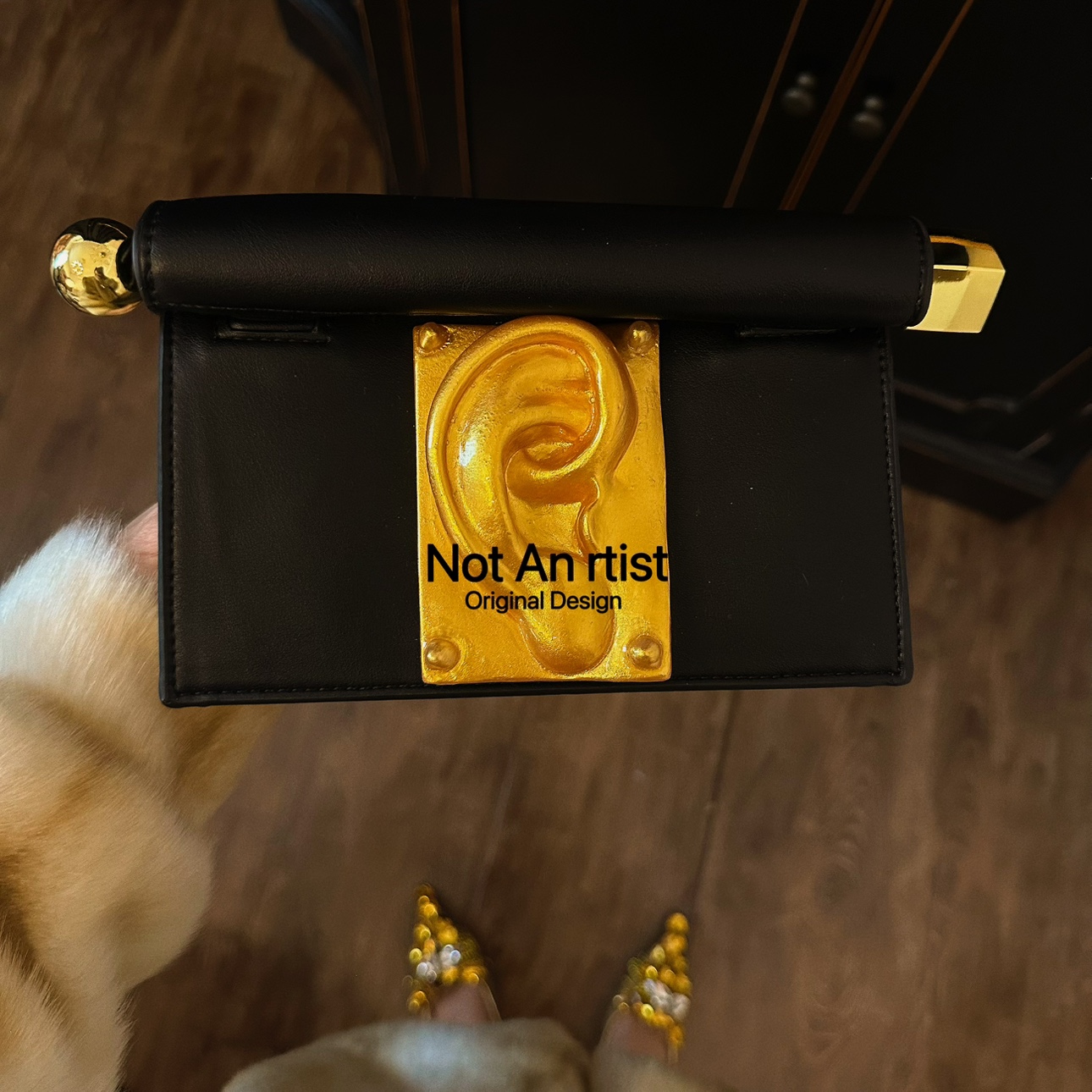 原创独立设计手工制作美学耳朵艺术小众个性宴会手拿单肩链条包包