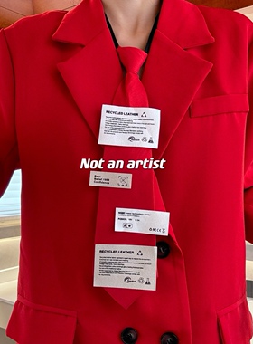 高级恶搞服装英文标签领带