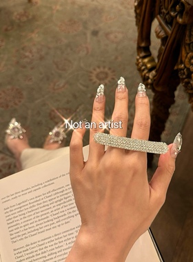 原创vintage秀场小众设计师高级感轻奢闪钻女气质简约百搭戒指