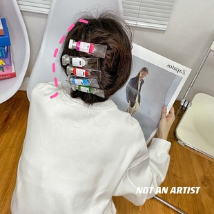 自制趣味设计艺术生油画颜料发夹耳环颜料挤管耳坠耳勾刘海造型夹