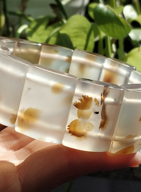 纯天然马达加斯加高冰草花手牌 朵朵向阳完整草花玻璃种