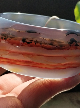 纯天然巴西立体黑红玛瑙手镯