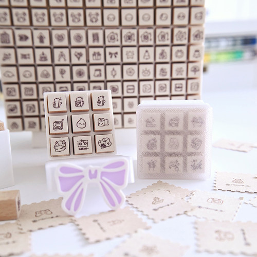 BringQ木质印章迷你打卡手帐章