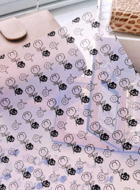 【Bring Q】原创欧美风手帐活页本装饰素材纸胶片透明手帐