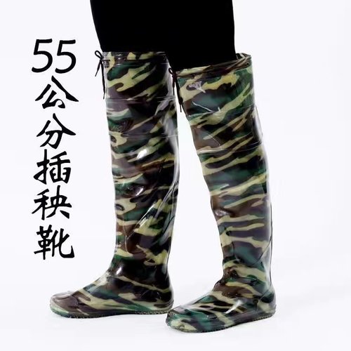 新款插秧鞋中高筒靴农田靴雨鞋
