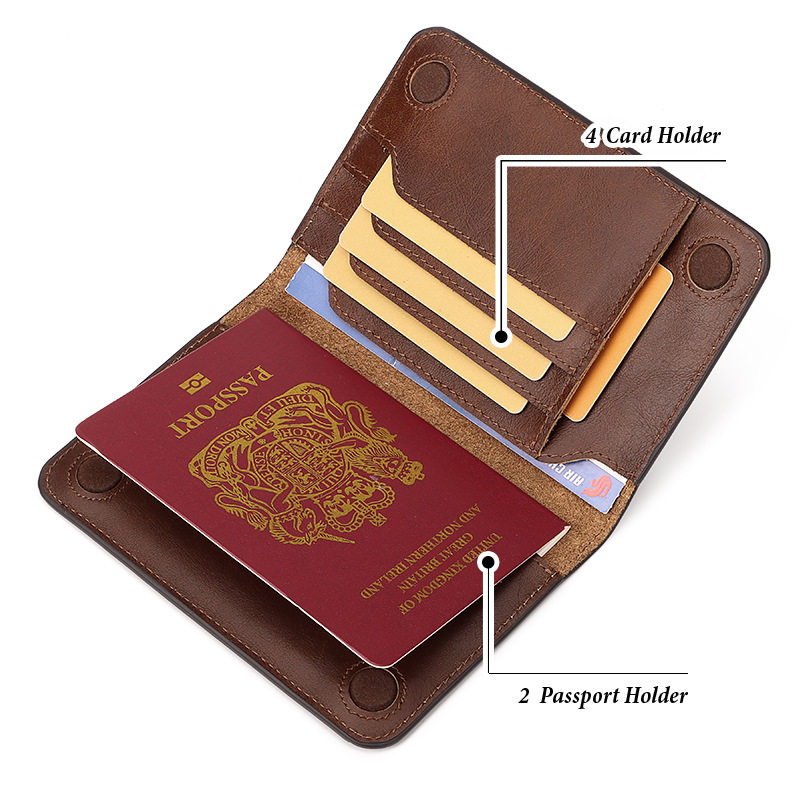 头层牛皮护照本高级真皮证件收纳包旅行passport皮套送男友礼品