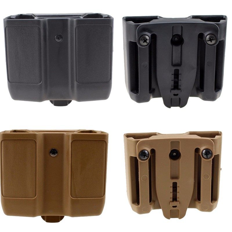 户外军迷CS战术塑钢可调双排弹夹套1911  M92 G17 P226挂腰快拔套