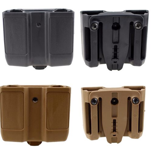 户外军迷CS战术塑钢可调双排弹夹套1911  M92 G17 P226挂腰快拔套