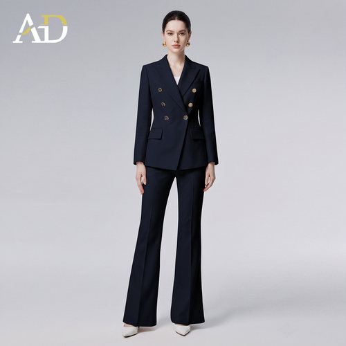 AD秋款小资职业西装套装女前台